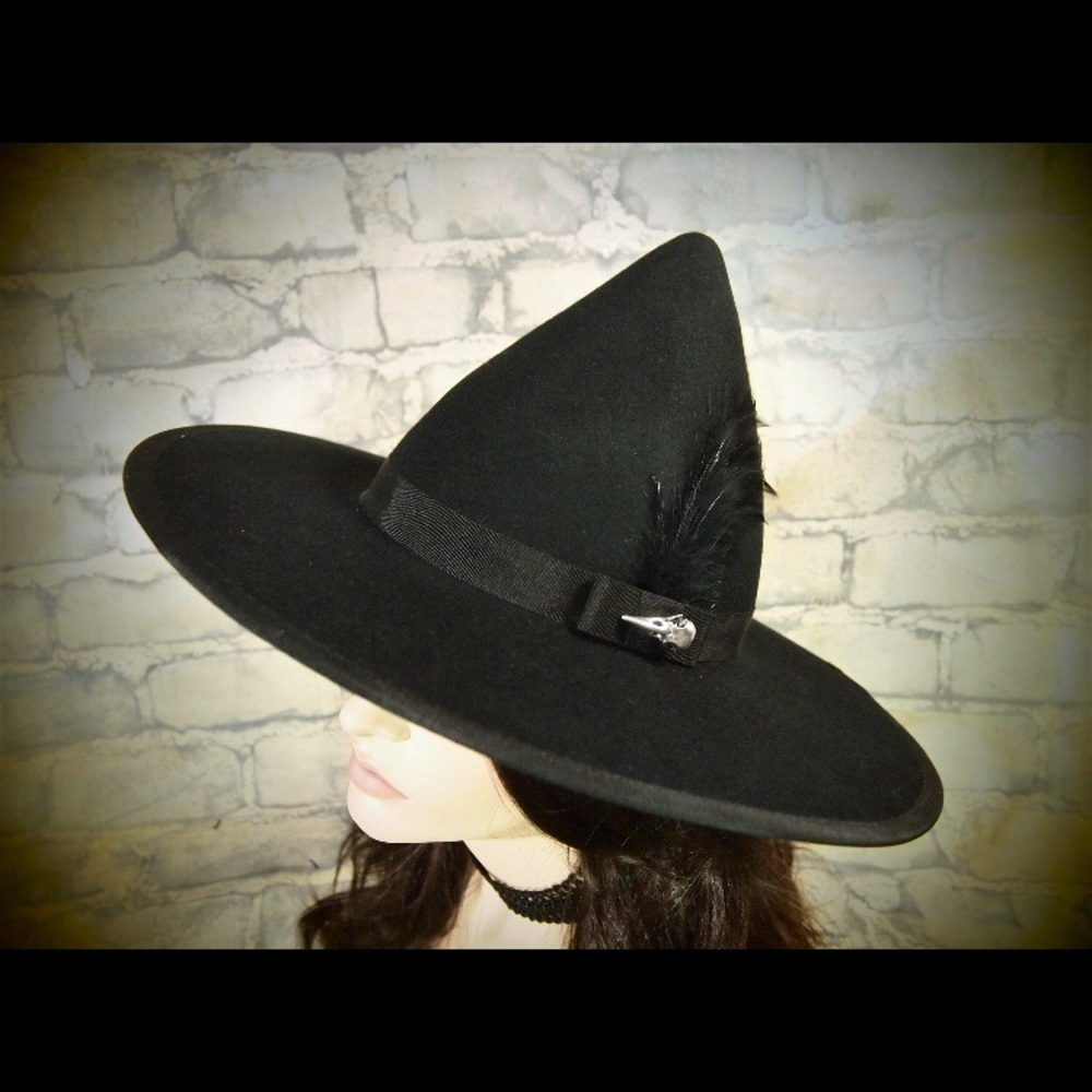 🏷 SOLD! EvercrumblyAndWitch, Felt Brim Hat